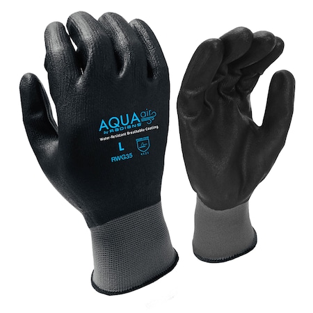 Radians Coated Glove, Breathable Micro Foam Nitrile, Micro Foam, Full, Gray, L 1 PR RWG35L